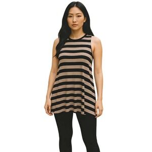 Leith Womens Tunic‎ Medium Metallic Gold Y2K Glam Streetwear Split Back Detail